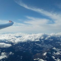 Flugwegposition um 14:01:22: Aufgenommen in der Nähe von Gemeinde Otterthal, Österreich in 4188 Meter